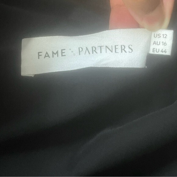 FAME AND PARTNERS V-Neck Georgette Wrap Gown Dress Size 12 - Picture 8 of 9